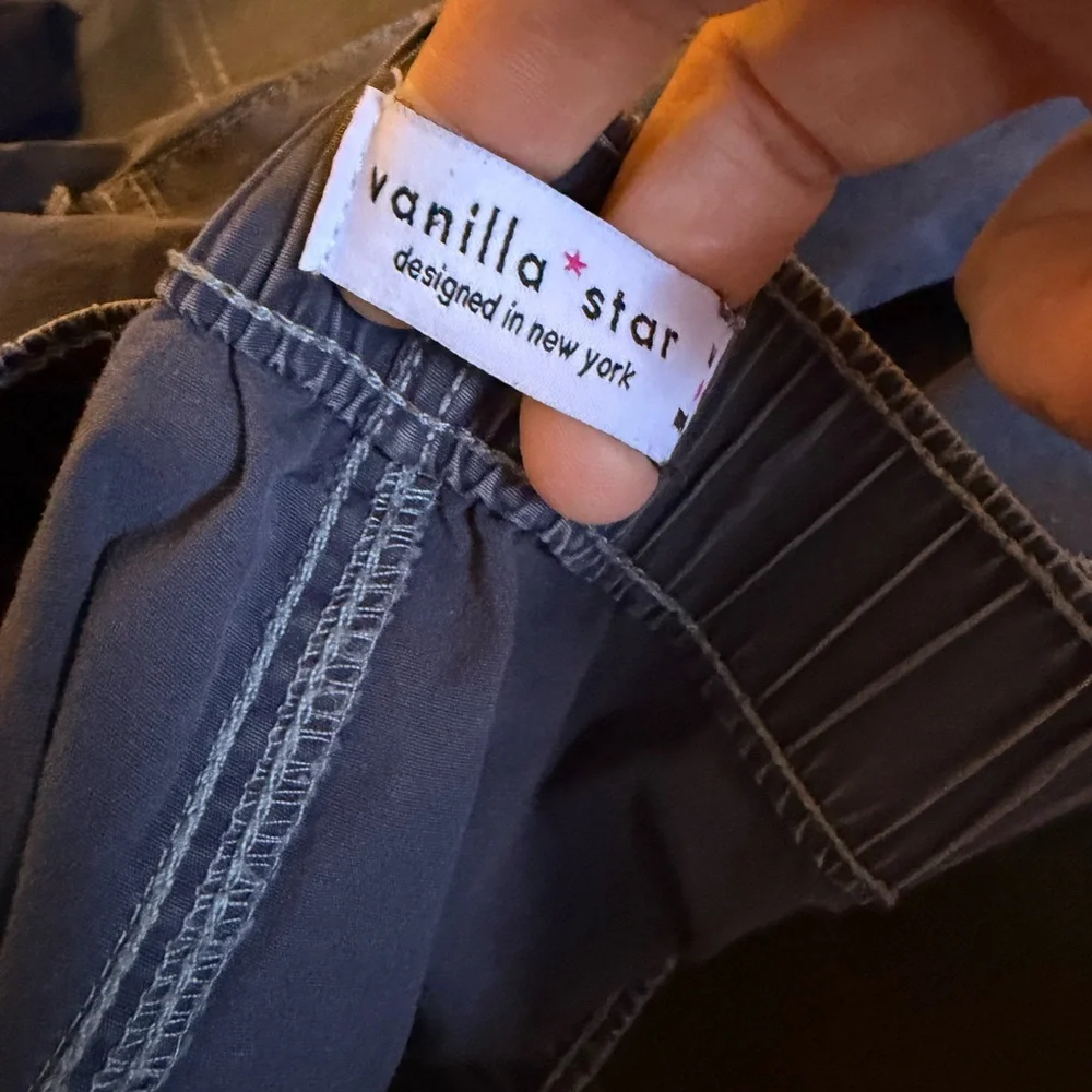Vanilla Star Charcoal Cargo Pants with Utility Pockets